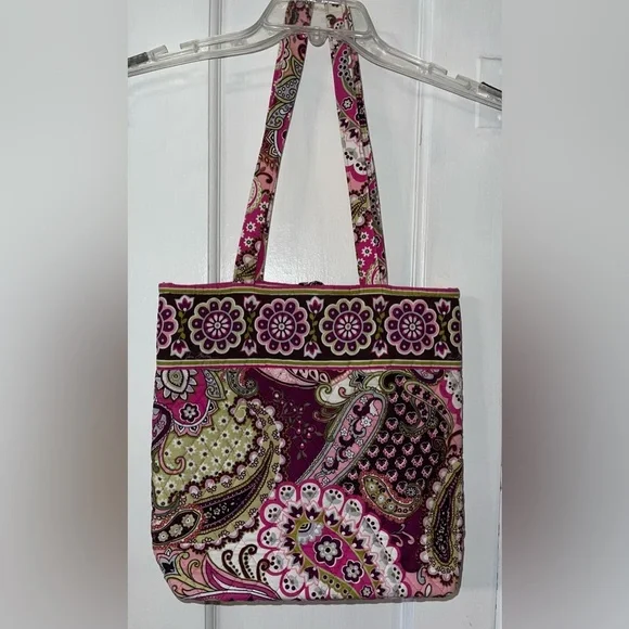 EUC Vera Bradley Pink Paisley Tote Bag - Picture 3 of 4